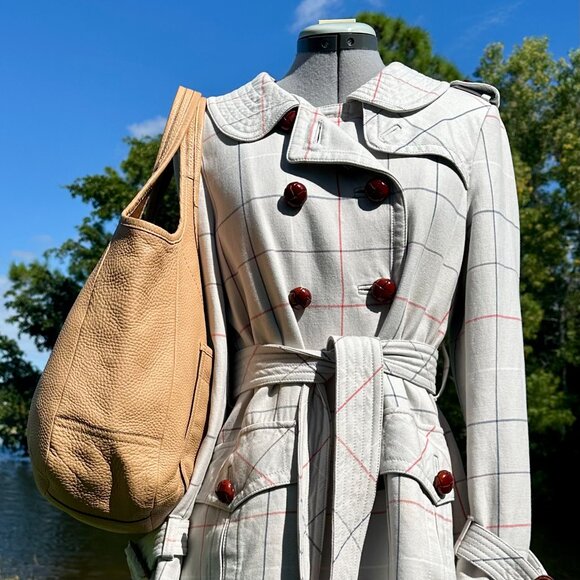 Coach Ergo Legacy XL Tote Camel Tan HTF 2007 Stripe Lining Hang Tag 11640 EUC - Picture 7 of 16